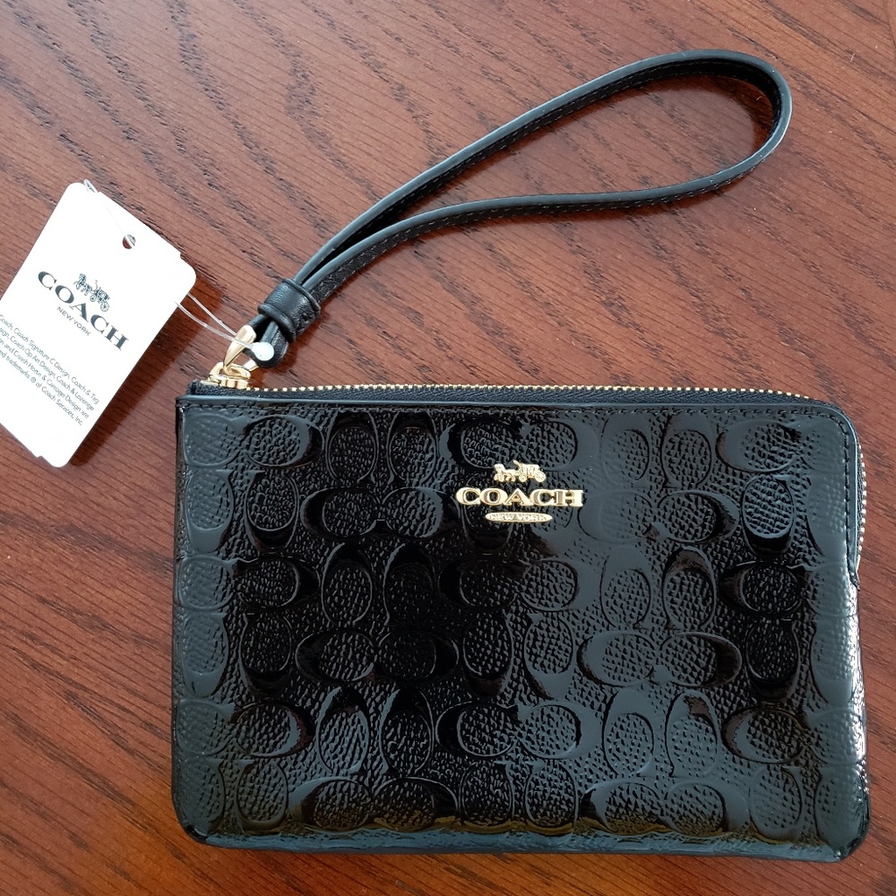 Coach | Debossed Wristlet